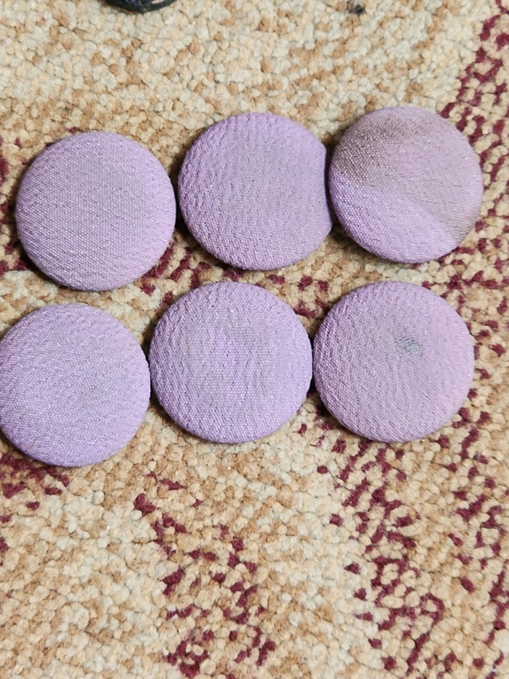 Vintage Lilac Fabric Covered Buttons - Women Accessories
